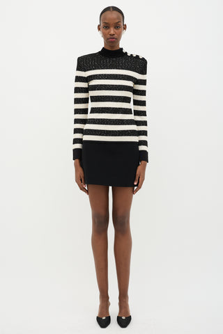 Balmain Sequin Striped Sweater