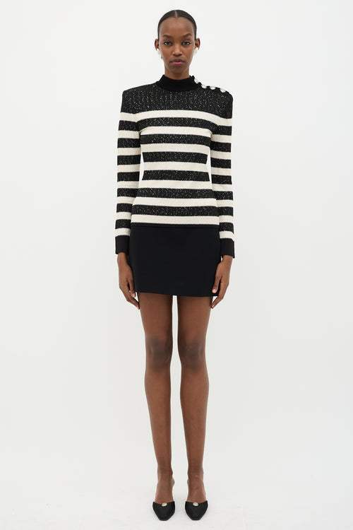 Balmain Sequin Striped Sweater