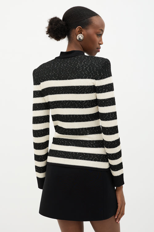 Balmain Sequin Striped Sweater