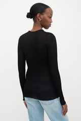 Balmain Sheer Rib Knit Top