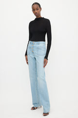 Balmain Sheer Rib Knit Top