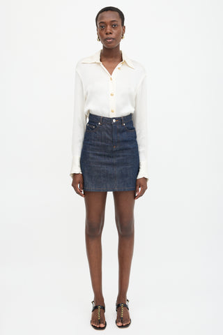 Balmain Silk Plisse Blouse