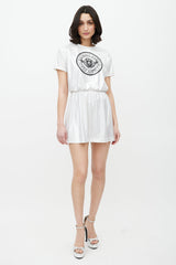 Balmain Silver & Black Logo Dress