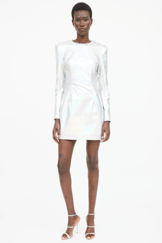 Balmain Padded Iridescent Dress