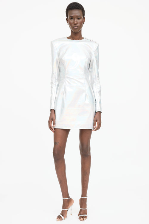 Balmain Padded Iridescent Dress