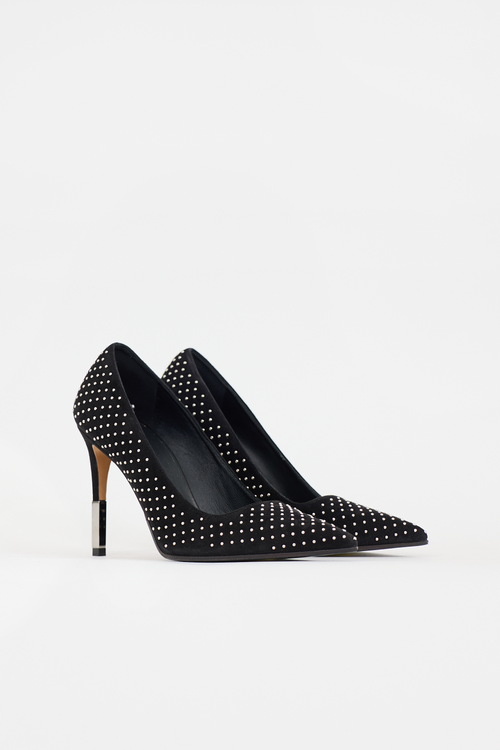 Balmain Suede Studded Pump