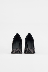 Balmain Suede Studded Pump