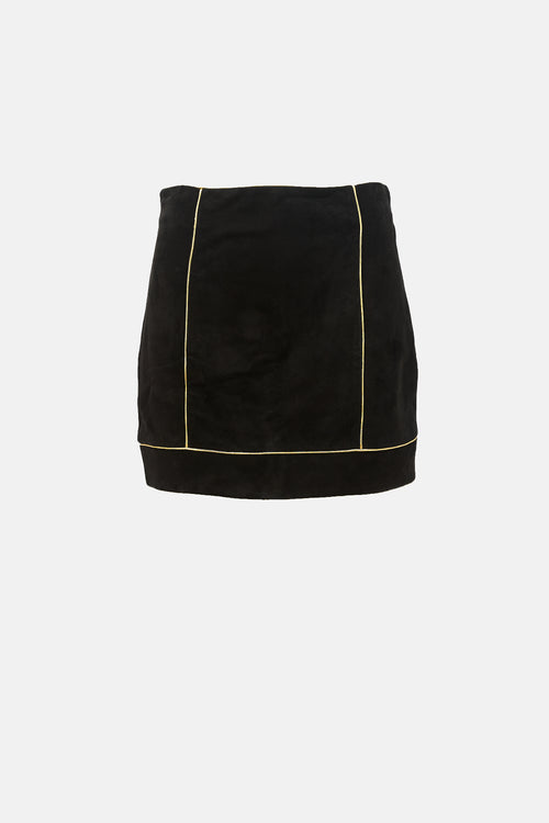 Balmain Suede Mini Skirt