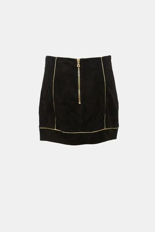 Balmain Suede Mini Skirt