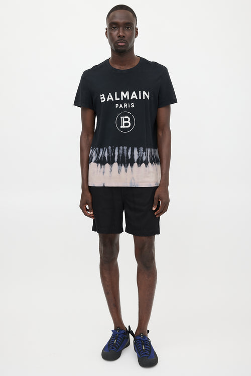 Balmain Tie Dye Logo T-Shirt