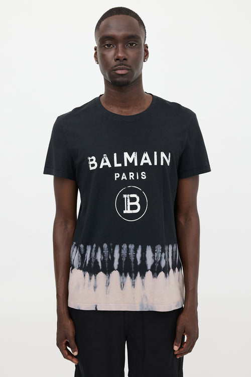 Balmain Tie Dye Logo T-Shirt
