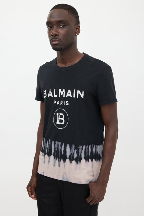 Balmain Tie Dye Logo T-Shirt
