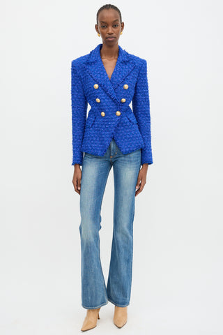 Balmain Tweed Double Breasted Blazer