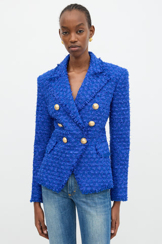 Balmain Tweed Double Breasted Blazer