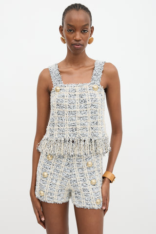 Balmain Tweed Fringe Top