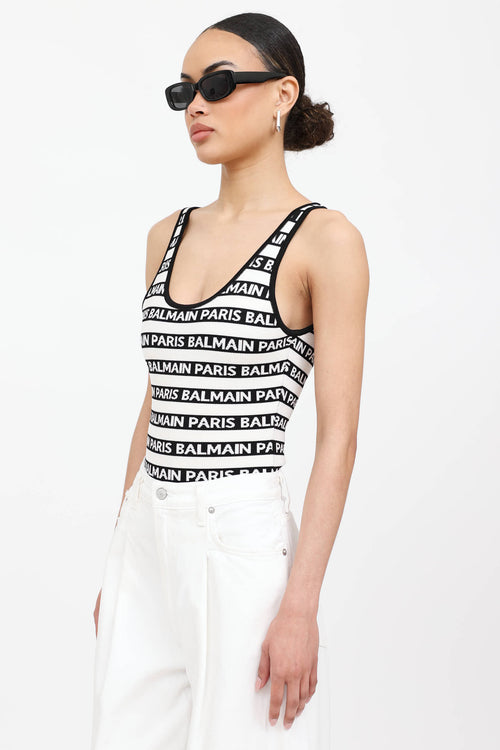 Balmain Logo Jacquard Bodysuit