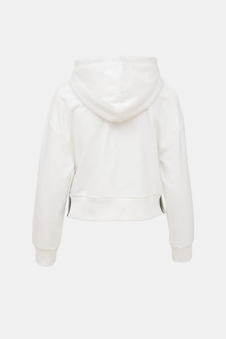 Balmain Logo Crop Hoodie