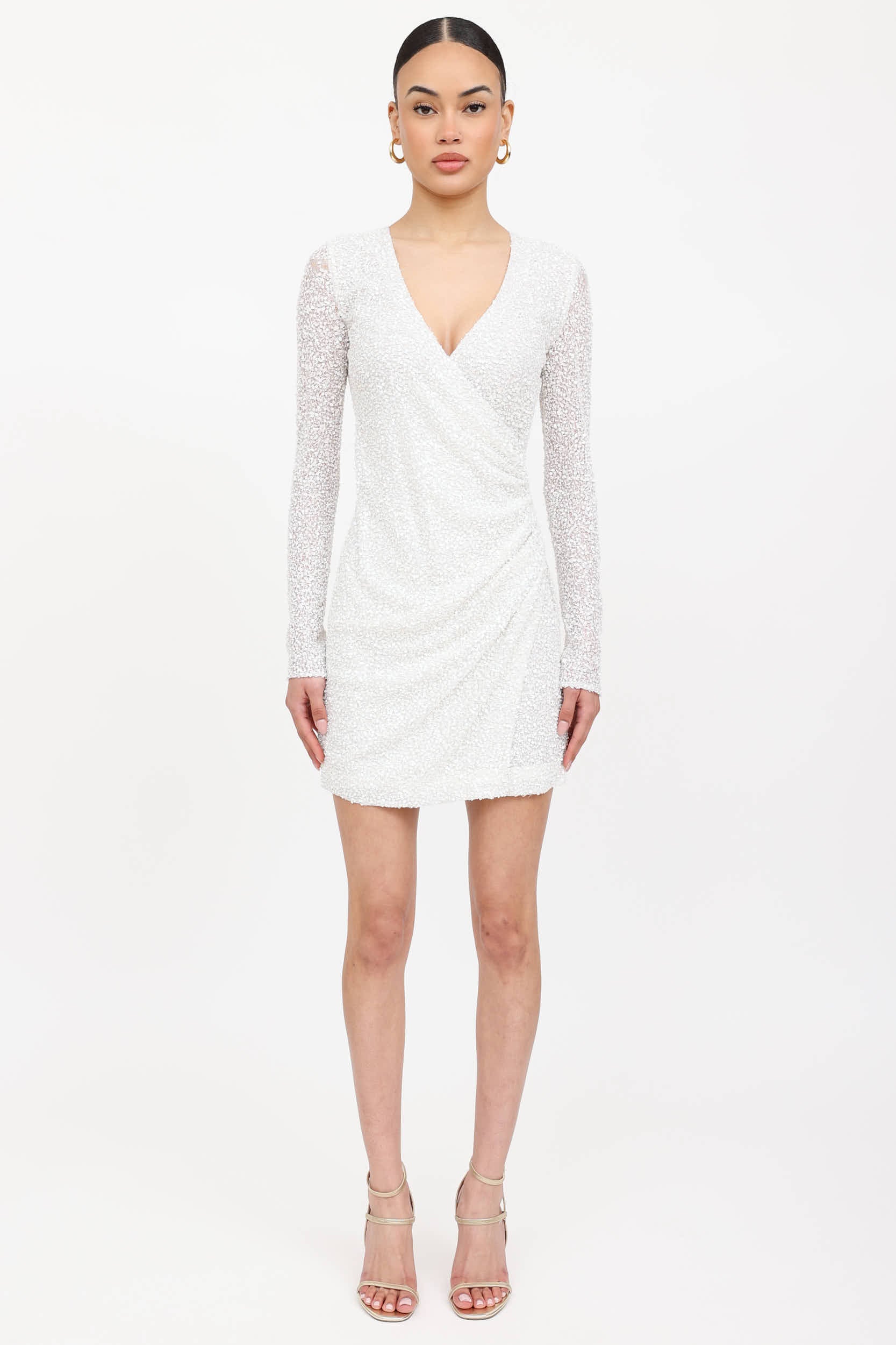 Balmain // Sequin Long Sleeve Dress VSP Consignment Balmain // Sequin Long Sleeve Dress VSP Consignment