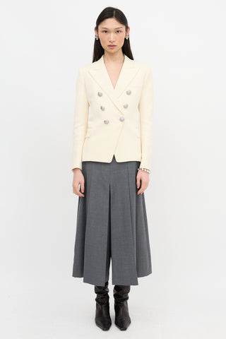 Balmain Wool Double Breasted Blazer