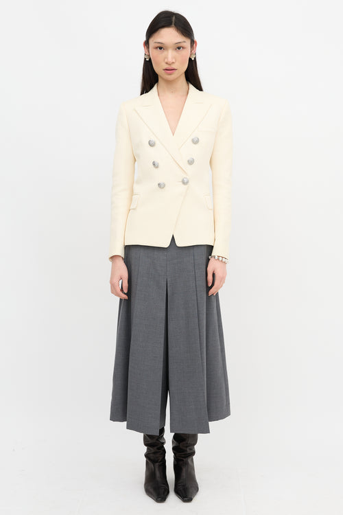 Balmain Wool Double Breasted Blazer
