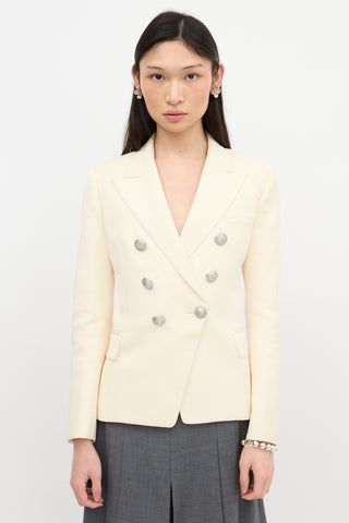 Balmain Wool Double Breasted Blazer