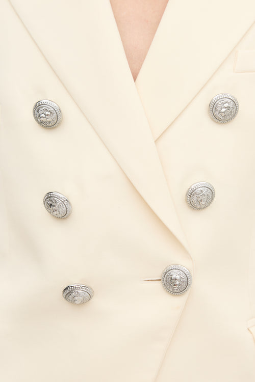 Balmain Wool Double Breasted Blazer