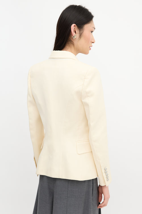 Balmain Wool Double Breasted Blazer