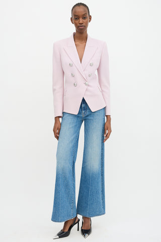 Balmain Wool Double Breasted Blazer