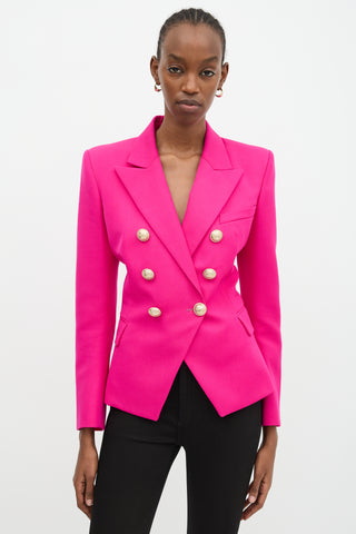 Balmain Wool Double Breasted Blazer