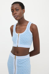 Balmain Wool Knit PB Labyrinth Top