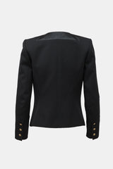 Balmain Wool Shawl Collar Cropped Jacket