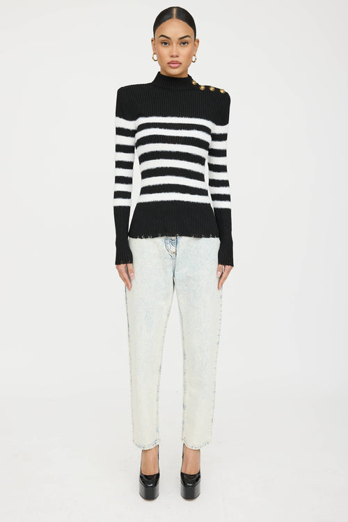 Balmain Striped Rib Top