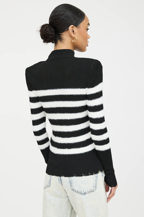 Balmain Striped Rib Top