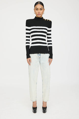 Balmain Acid Wash Straight Jeans