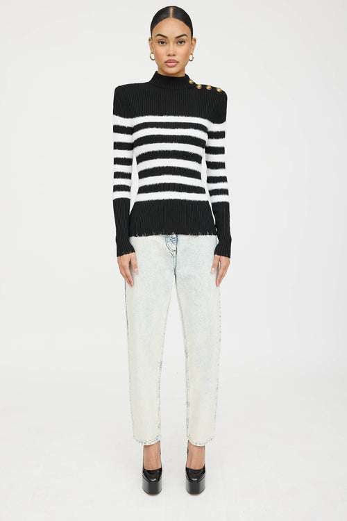 Balmain Acid Wash Straight Jeans