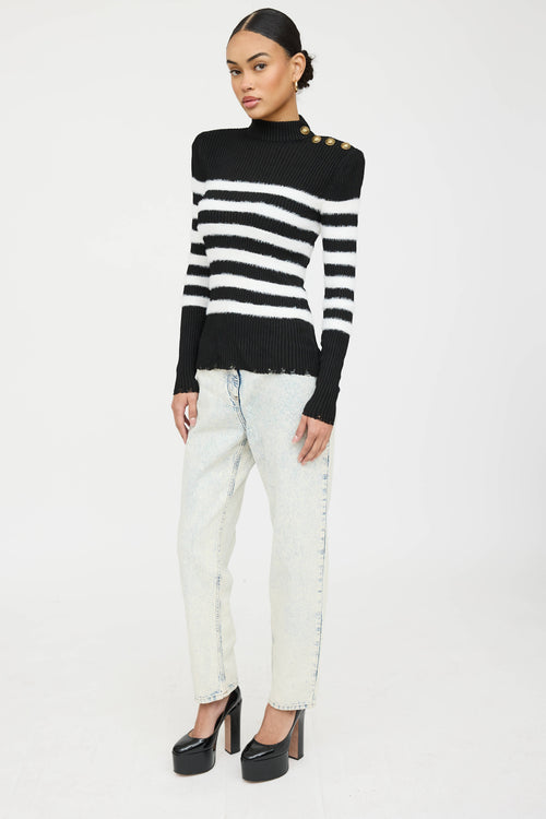 Balmain Acid Wash Straight Jeans