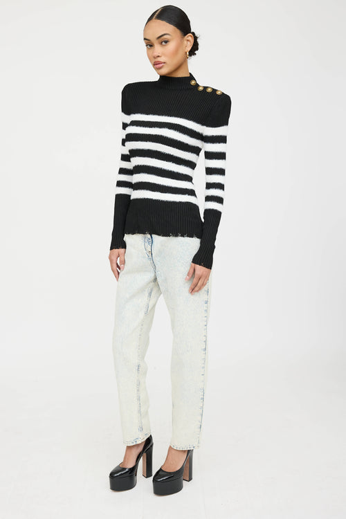 Balmain Acid Wash Straight Jeans