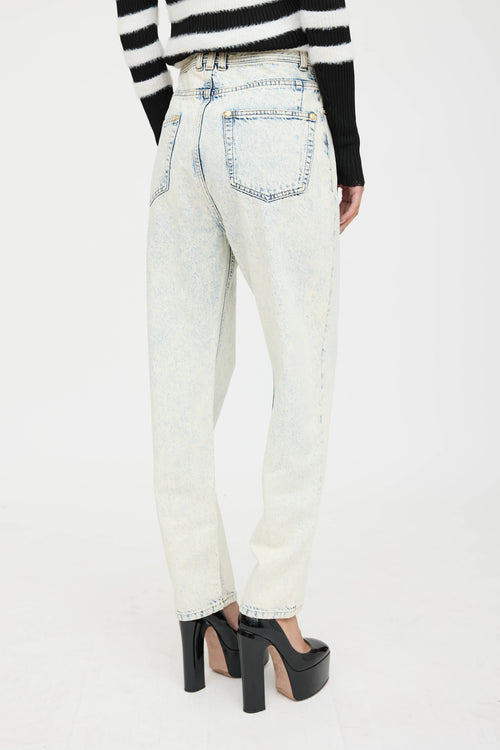 Balmain Acid Wash Straight Jeans