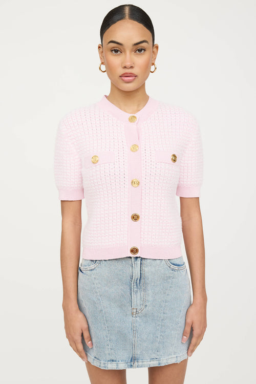 Balmain Knit Button Up Top
