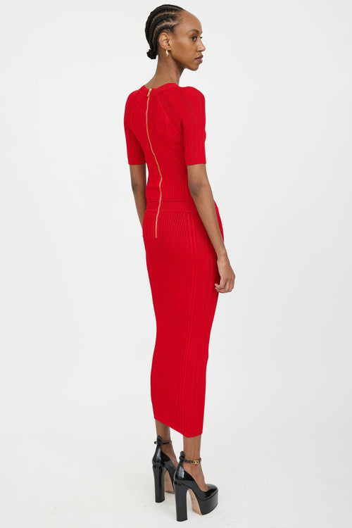 Balmain Knit Square Neck Dress