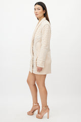 Balmain Pink Pearl Jewel Blazer Dress