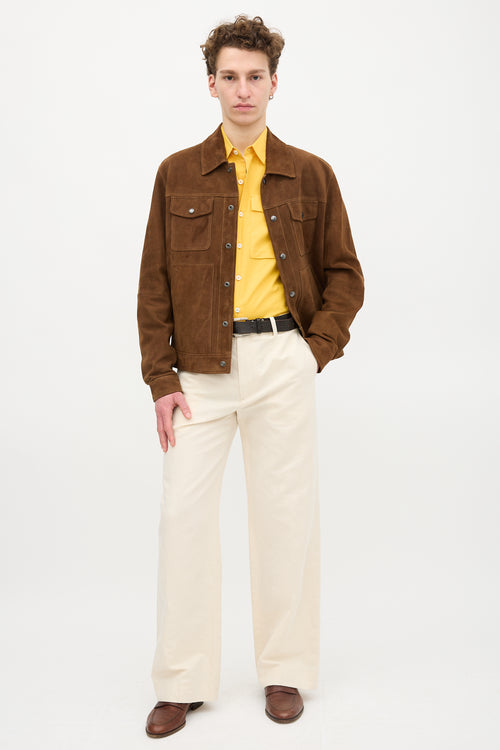 Banana Republic Suede Snap Button Jacket