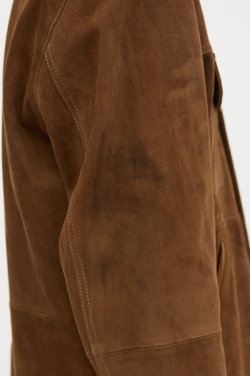 Banana Republic Suede Snap Button Jacket