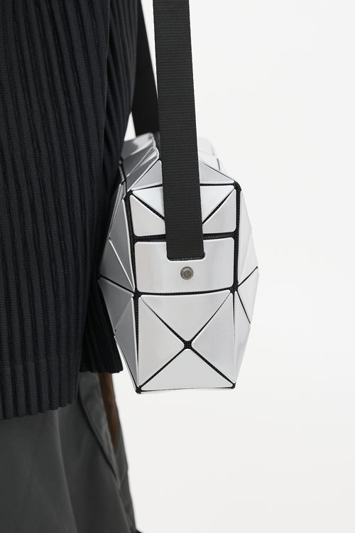 Bao Bao Issey Miyake Silver Cuboid Crossbody Bag