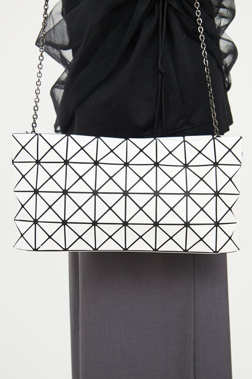 Bao Bao Issey Miyake White Prism Chain Crossbody Bag