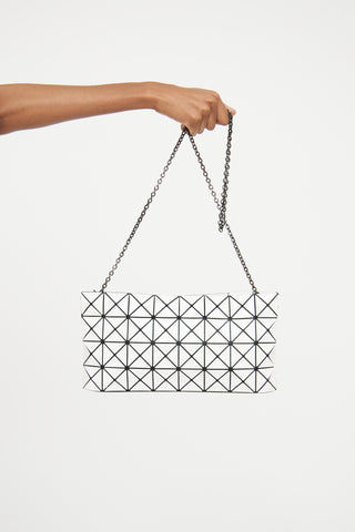 Bao Bao Issey Miyake White Prism Chain Crossbody Bag