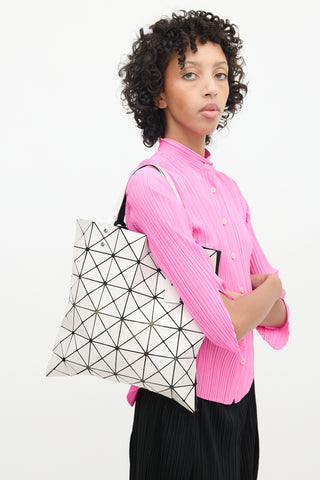 Bao Bao Issey Miyake White Lucent Prism Tote Tote