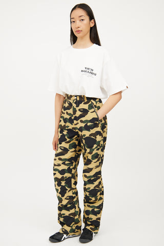 Bape Green Camo Nylon Pant