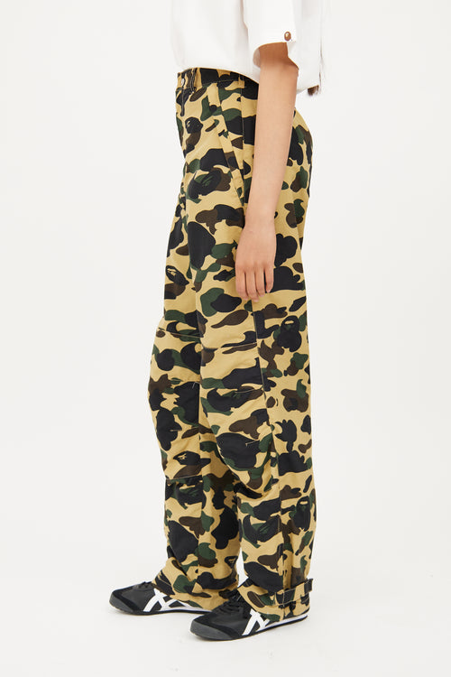 Bape Green Camo Nylon Pant