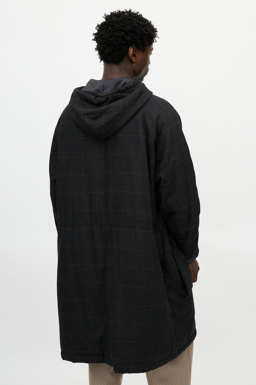 Barena Black Padded Reversible Coat